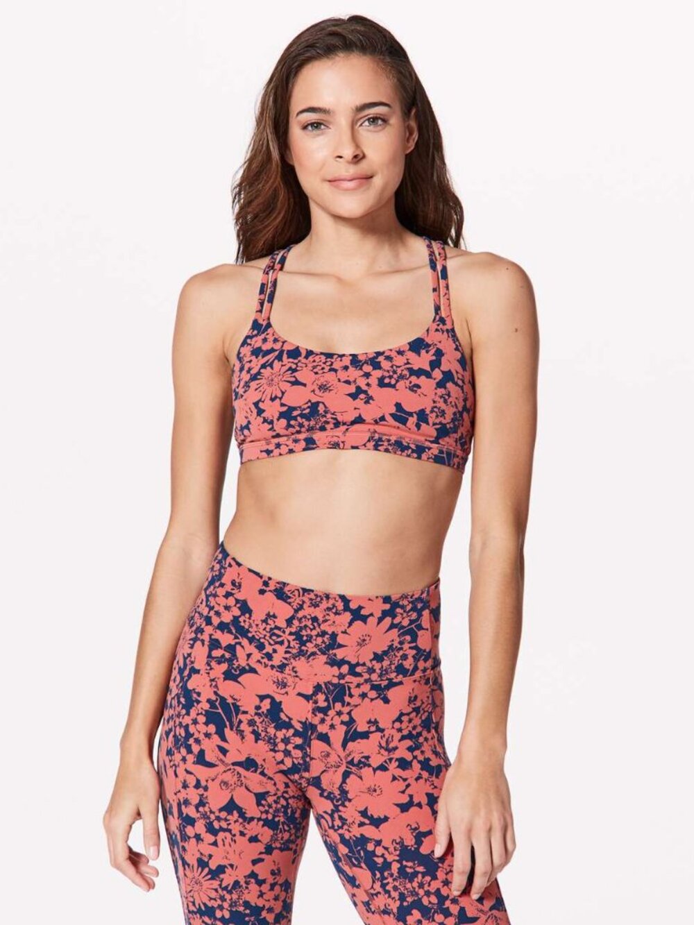 Lululemon All You Do Bra Efflorescent Dark Canyon Onyx Blue Size 4